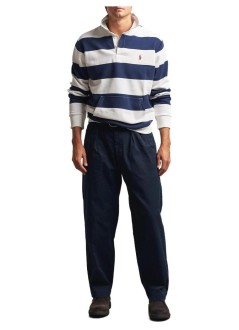polo ralph lauren polo hombre knit-rugby-pullover - 710b26283002 newport navy white