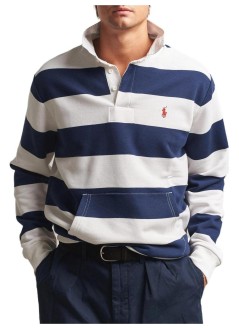 polo ralph lauren polo hombre knit-rugby-pullover - 710b26283002 newport navy white