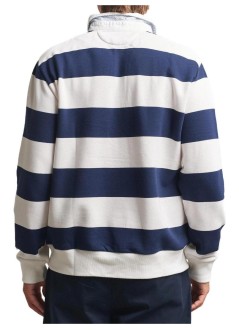 polo ralph lauren polo hombre knit-rugby-pullover - 710b26283002 newport navy white