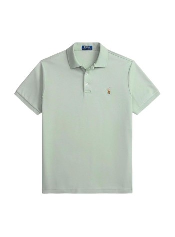 polo ralph lauren polo hombre short sleeve custom slim fit pima cotton polo - 710704319504 light green