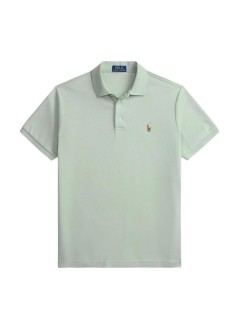 polo ralph lauren polo hombre short sleeve custom slim fit pima cotton polo - 710704319504 light green
