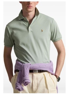 polo ralph lauren polo hombre short sleeve custom slim fit pima cotton polo - 710704319504 light green
