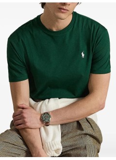 polo ralph lauren t-shirt manshort sleeve custom slim fit cotton t-shirt - 710671438531 new forest c1730