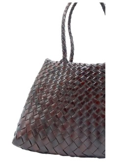 dragon diffusion handbag mujer santa croce big - 8892 dark brown