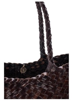 dragon diffusion handbag mujer santa croce big - 8892 dark brown