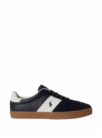 polo ralph lauren sneaker mancrt vulc iii-sneakers-low top lace - 816p15847002 hunter navy deckwash white