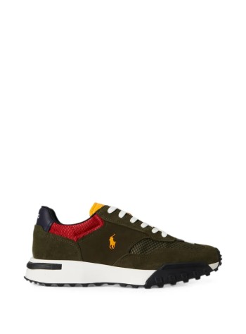 polo ralph lauren sneaker maneldridge-sneakers-low top lace - 809p17879001 estate olive multi