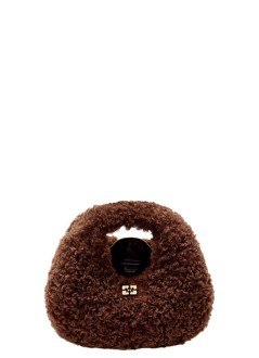 ganni crossbody womanhobo mini curl fur - c1040043 zwx