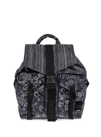 ganni luggage womanre-tech patchwork backpack - c2010004 077