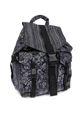 ganni luggage womanre-tech patchwork backpack - c2010004 077 2