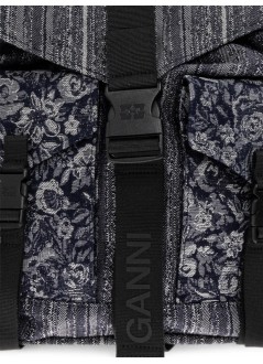 ganni luggage womanre-tech patchwork backpack - c2010004 077