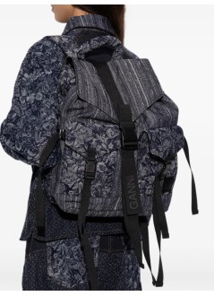 ganni luggage womanre-tech patchwork backpack - c2010004 077