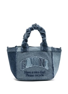 ganni handbag womansmall trapeze shopper denim - b2110092 569