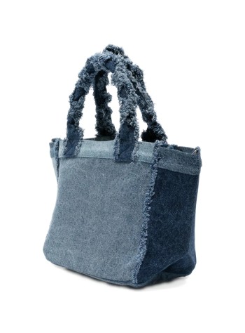 ganni handbag womansmall trapeze shopper denim - b2110092 569 2