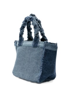 ganni handbag womansmall trapeze shopper denim - b2110092 569