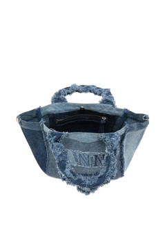 ganni handbag womansmall trapeze shopper denim - b2110092 569