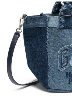 ganni handbag womansmall trapeze shopper denim - b2110092 569