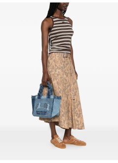 ganni handbag womansmall trapeze shopper denim - b2110092 569