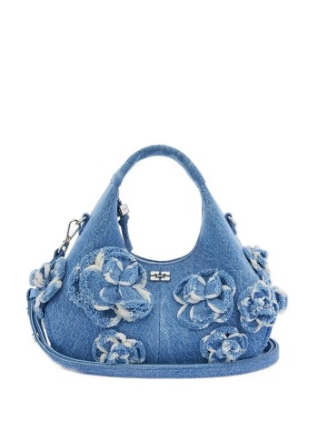 ganni crossbody mujer hobo mini denim flowers - b2070104 565