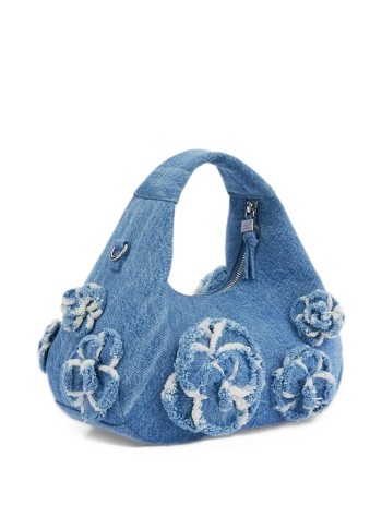 ganni crossbody mujer hobo mini denim flowers - b2070104 565 2