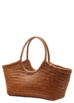 dragon diffusion handbag womannantucket basket big - 8822 tan black edge