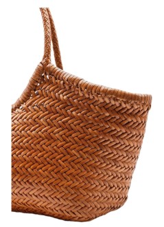 dragon diffusion handbag womannantucket basket big - 8822 tan black edge