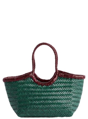 dragon diffusion handbag womannantucket small bi-colour - 8829bi forest bordo