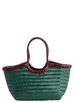 dragon diffusion handbag womannantucket small bi-colour - 8829bi forest bordo