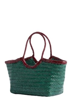 dragon diffusion handbag womannantucket small bi-colour - 8829bi forest bordo