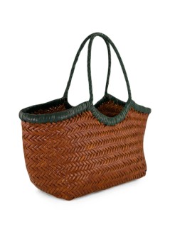 dragon diffusion handbag womannantucket small bi-colour - 8829bi tan forest