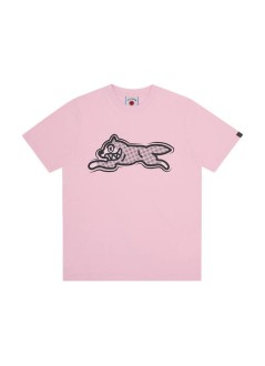 icecream t-shirt manhalf tone running dog t-shirt - icts26366 pink