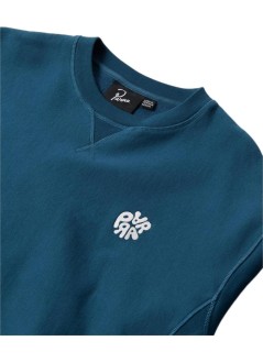 by parra sweater manballoon logo cross-grain crewneck - 56226 blue