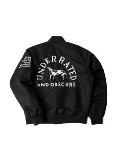 by parra outerwear manclub not 1976 satin bomber jacket - 56265 black