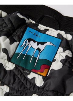 by parra outerwear manclub not 1976 satin bomber jacket - 56265 black