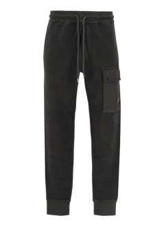 c.p.company pant  mansweatpants cargo pant in brushed emerized diagonal fleece - 21cmsp191a006614g 985