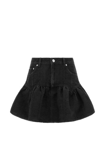 ganni skirt womanquilt denim corset mini skirt - a1090308 055