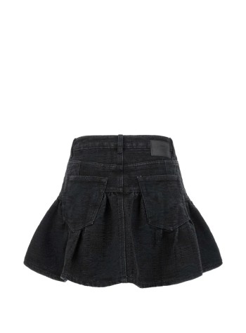 ganni skirt womanquilt denim corset mini skirt - a1090308 055 2