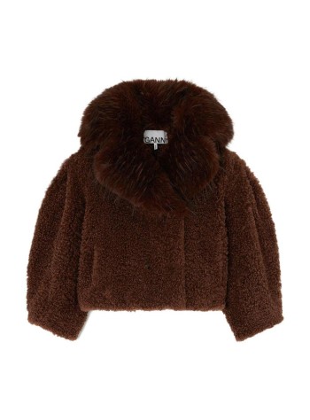 ganni outerwear womanalternative shearling jacket - a1130028 zxg