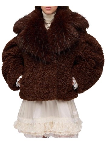 ganni outerwear womanalternative shearling jacket - a1130028 zxg 2