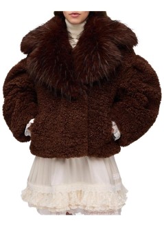 ganni outerwear womanalternative shearling jacket - a1130028 zxg