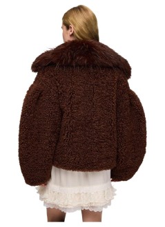 ganni outerwear womanalternative shearling jacket - a1130028 zxg