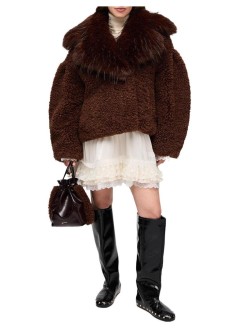 ganni outerwear womanalternative shearling jacket - a1130028 zxg