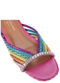 kurt geiger sandal womancrystal strap flat mule - 5853769609 69