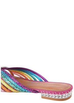 kurt geiger sandal womancrystal strap flat mule - 5853769609 69