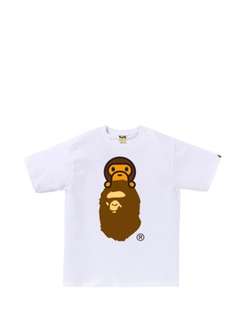 bape t-shirt manmilo on ape head tee m - 002tem301002m white