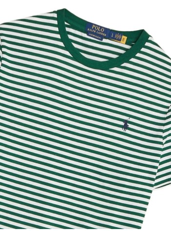 polo ralph lauren camiseta hombre short sleeve custom slim fit cotton t-shirt - 710956828506 new forest white 2