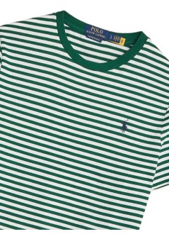 polo ralph lauren camiseta hombre short sleeve custom slim fit cotton t-shirt - 710956828506 new forest white