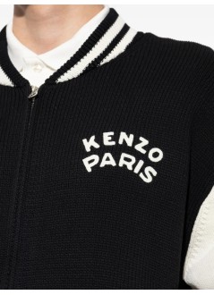 kenzo outerwear hombre kenzo paris emblem zip up cardigan - fg65ca8053ec 99j