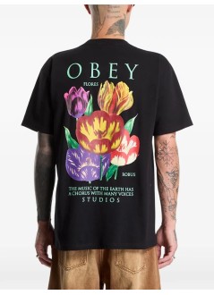 obey t-shirt manobey flores robus - 165264430 blk