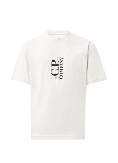 c.p.company t-shirt man30/1 jersey short sleeve vertical logo t-shirt - 21cmts134a005100w 103